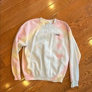 Tie-Dye Sweatshirt with Voter Print